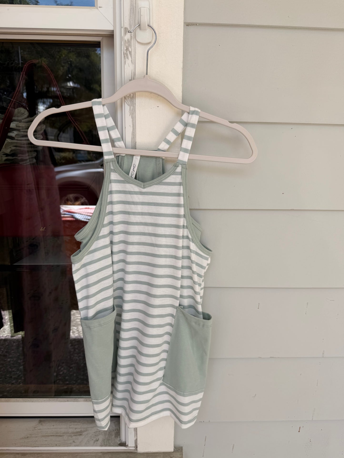 Striped Mini Dress Romper