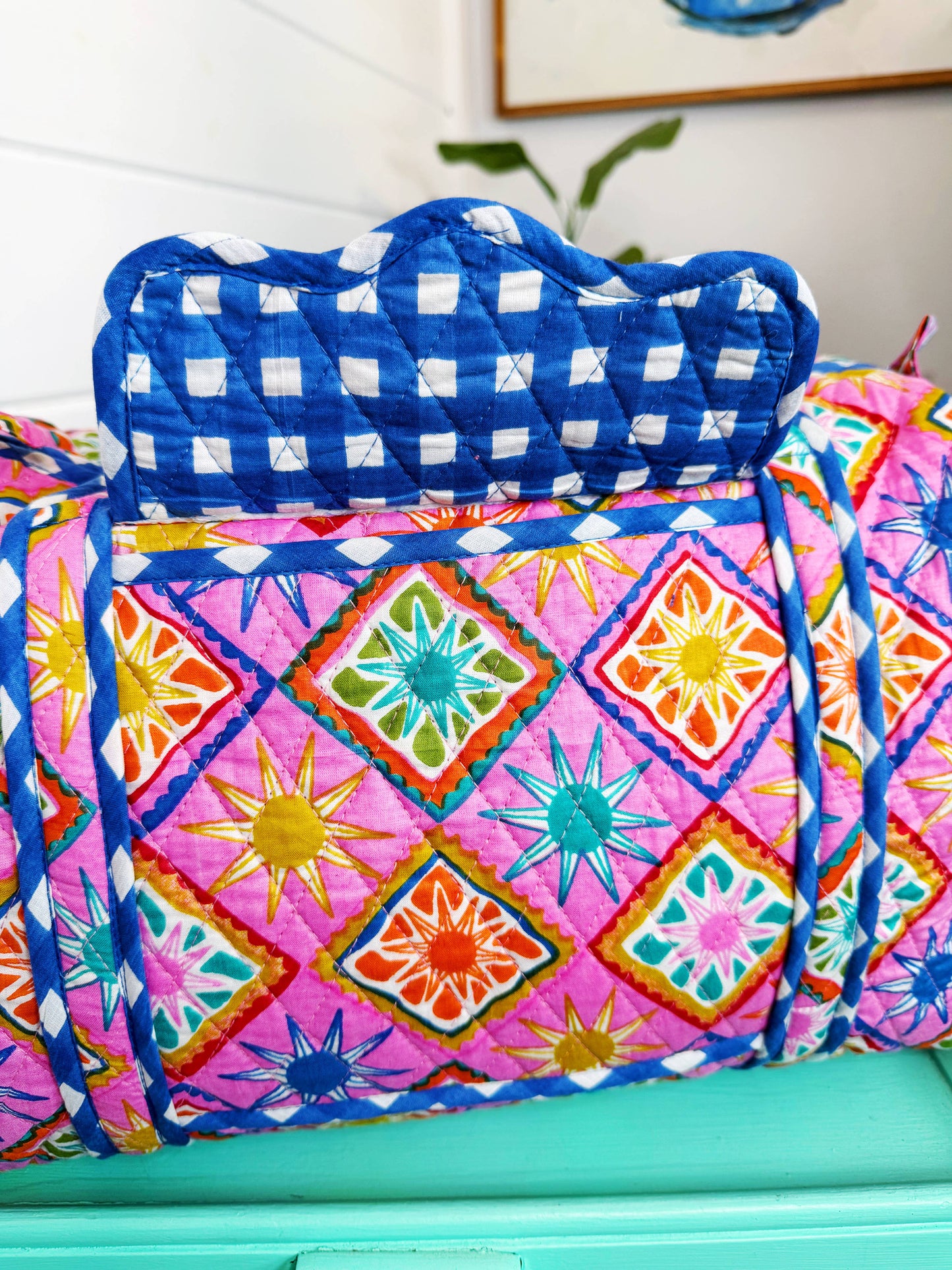 Quilted Mini Duffle| Pink Sunshine