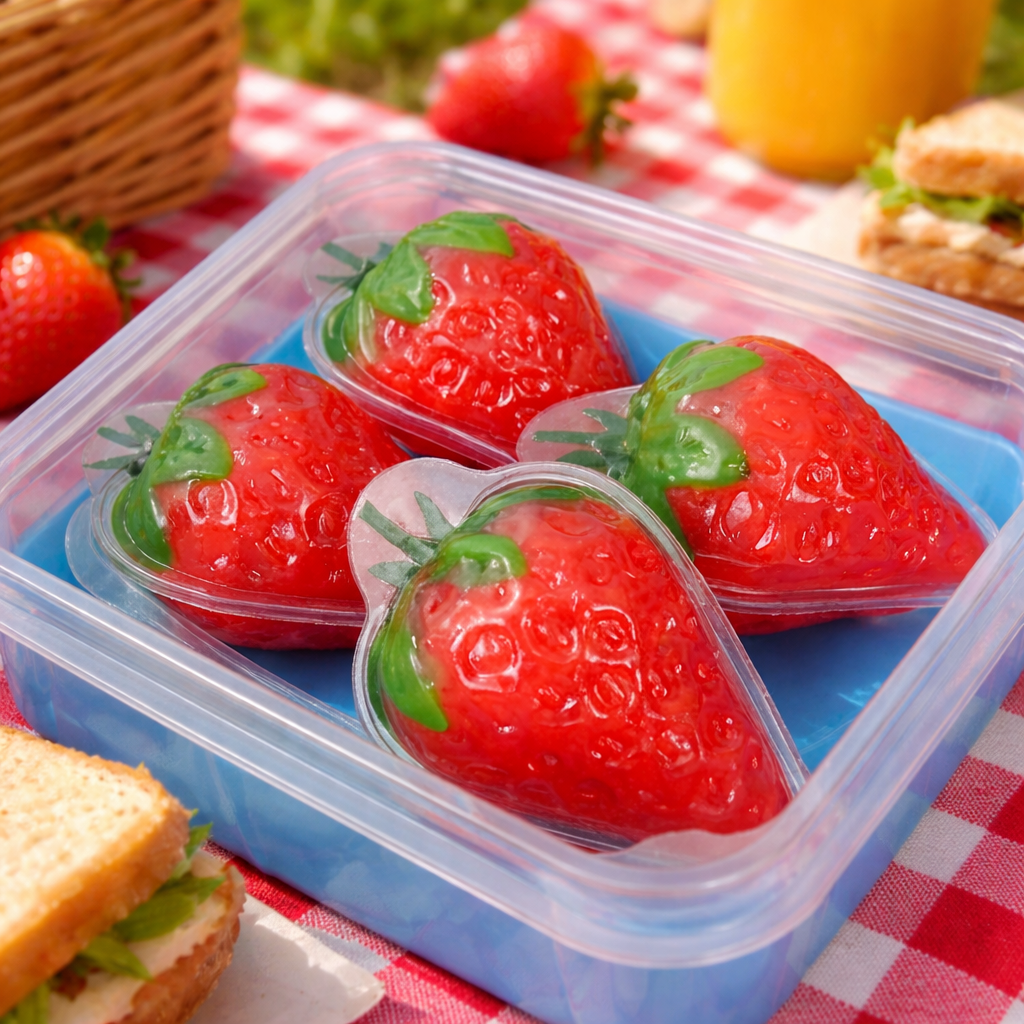 Filled Strawberry Gummy Candy