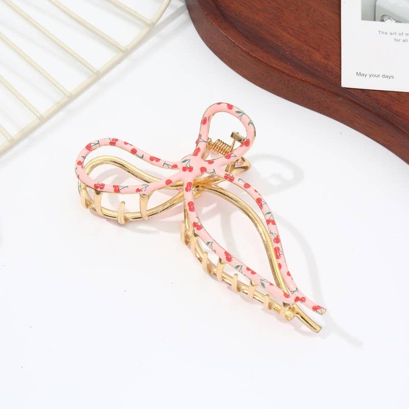 Floral Coquette Hair Claw Clips