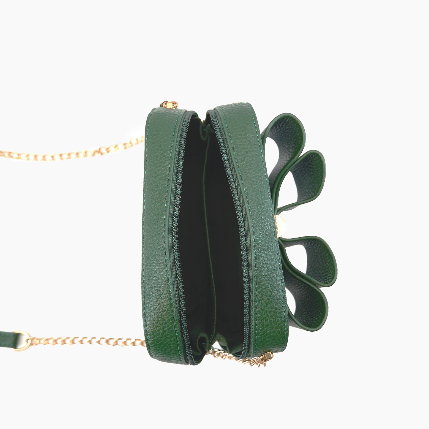 Women's Vegan Leather Long Strap Chloe Bow Mini Crossbody