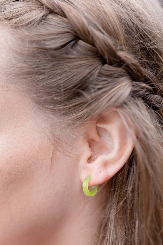 Colorful Lightweight Acrylic Hoop Earrings