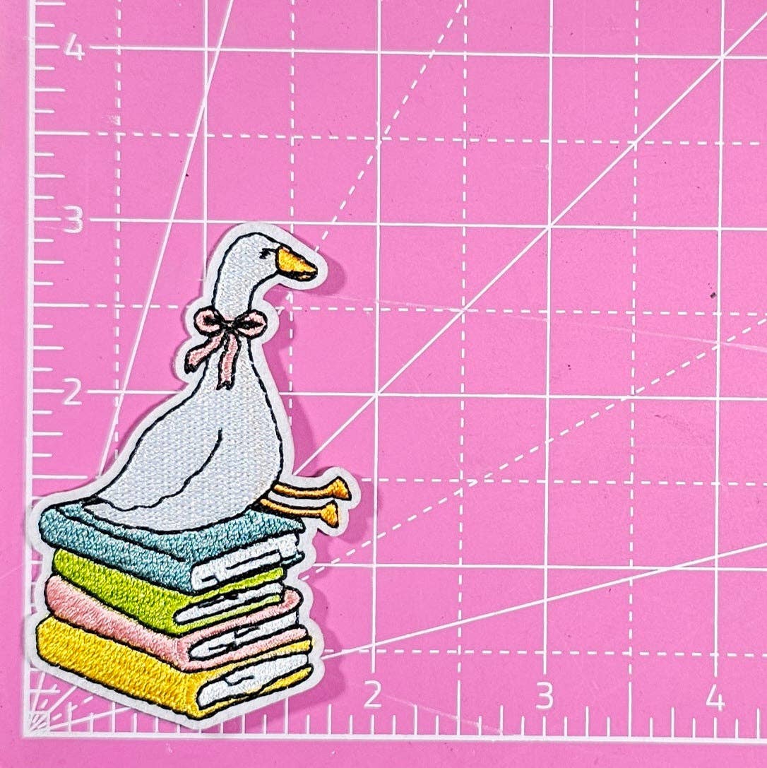 Goose on Books Patch