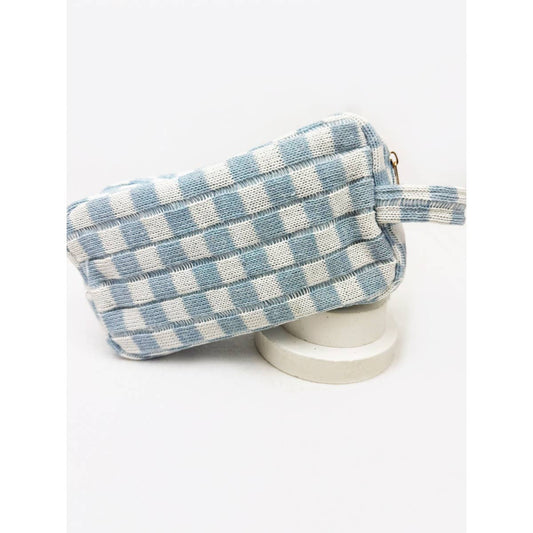Famous Checker Cosmetic Bag with handle