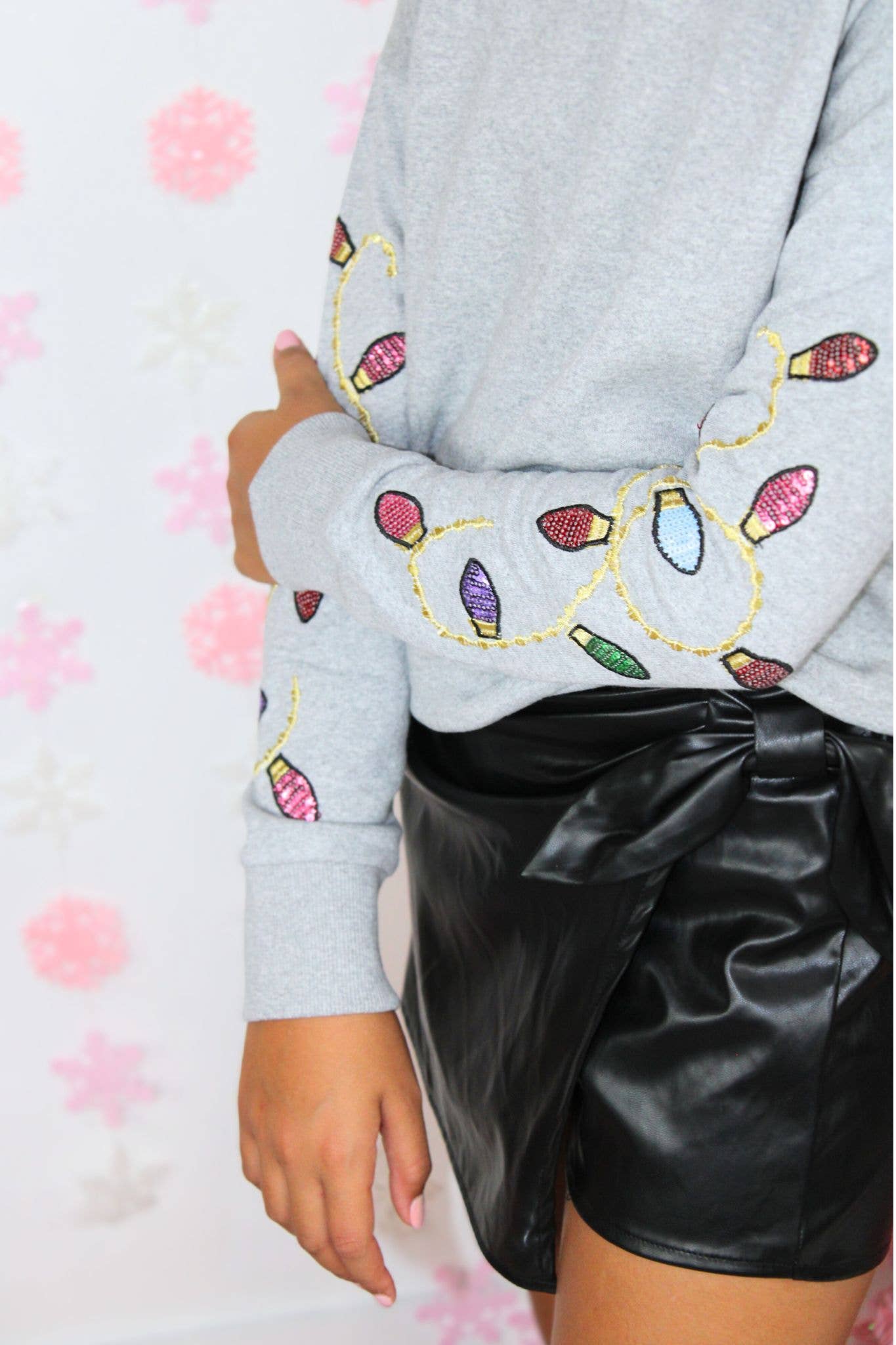 Christmas lights sweatshirt