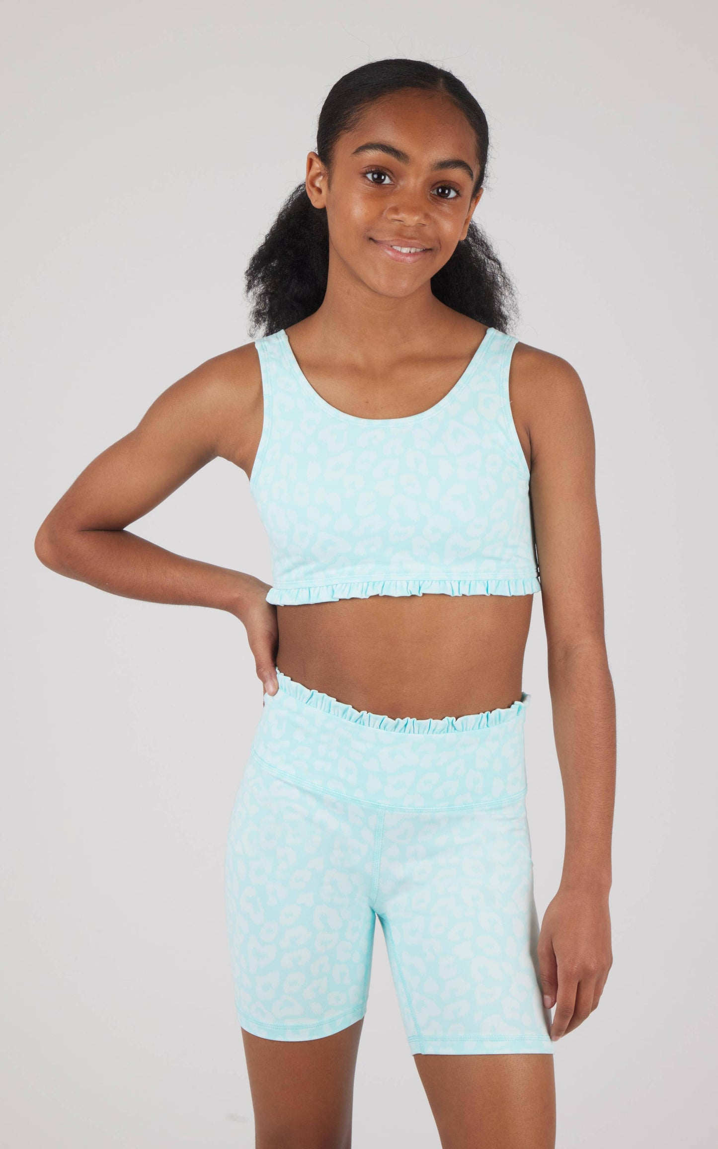 Girls Lux Bra and Short with Ruffle - 2 PCS Set