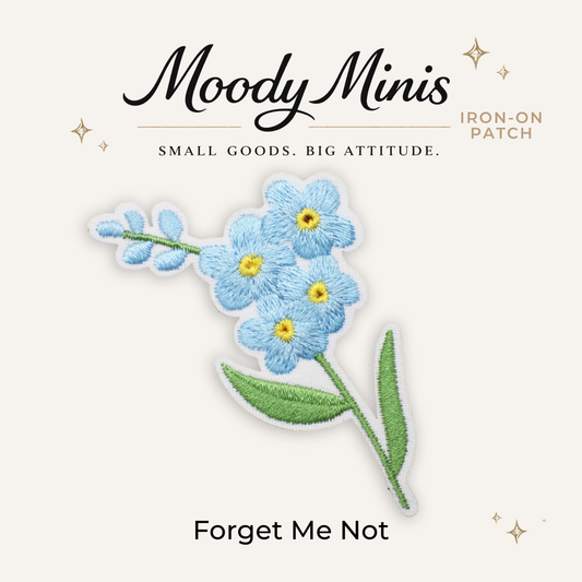 Forget Me Not Embroidered Patch