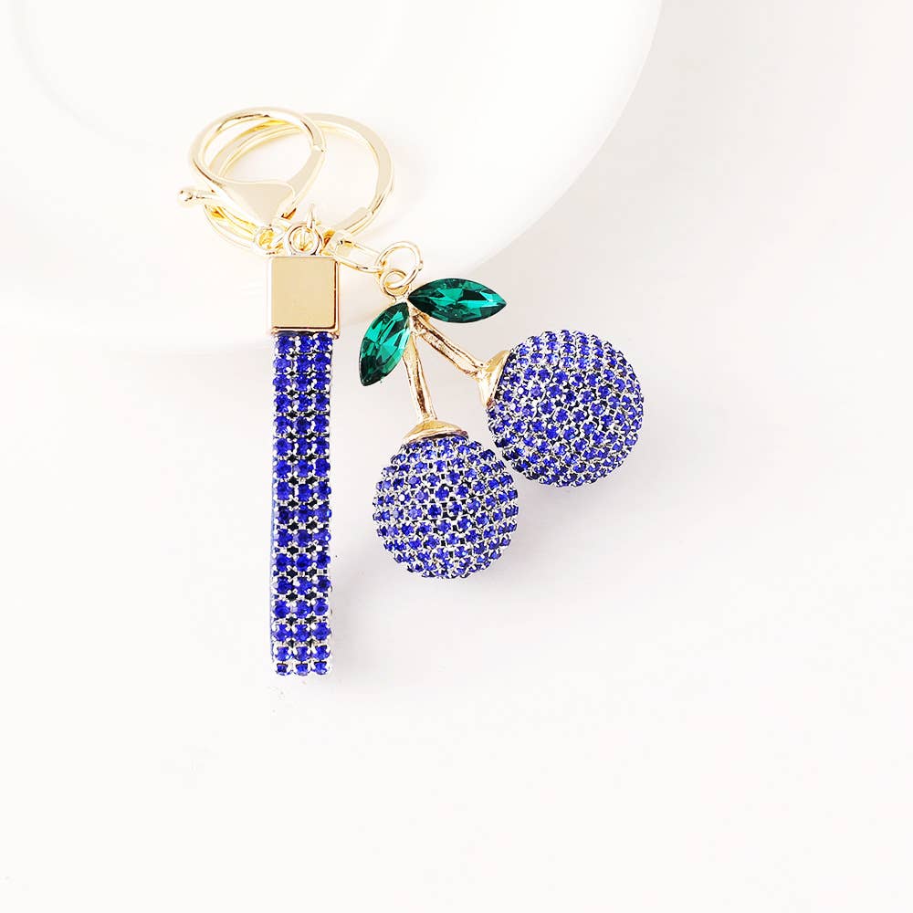 Cherry Rhinestone Keychain