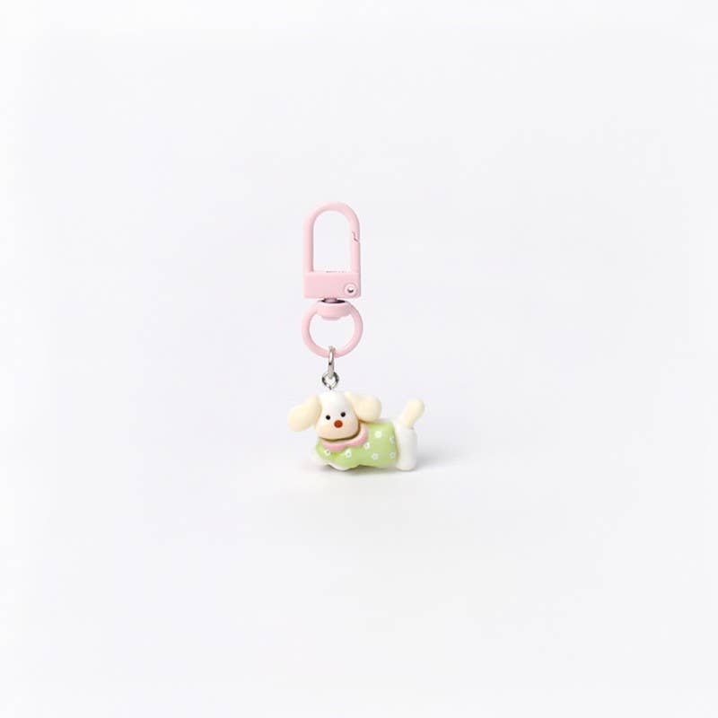 Cute Running Puppy Keychain