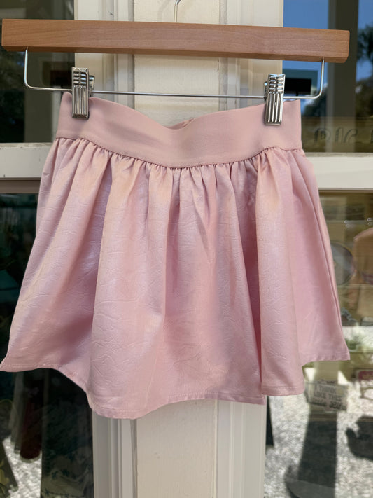 Pink Shimmer Gathered Skort