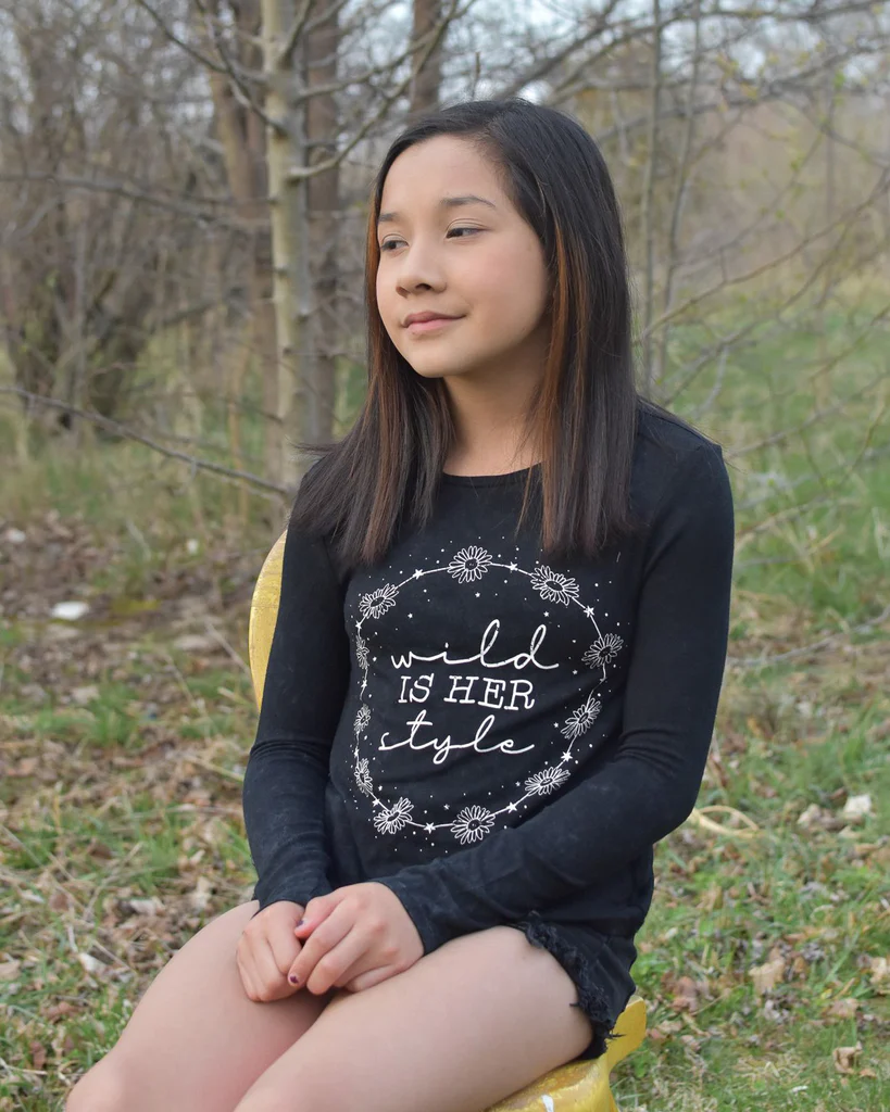 Wild Is Her Style  Long Sleeve top - Tween Girls