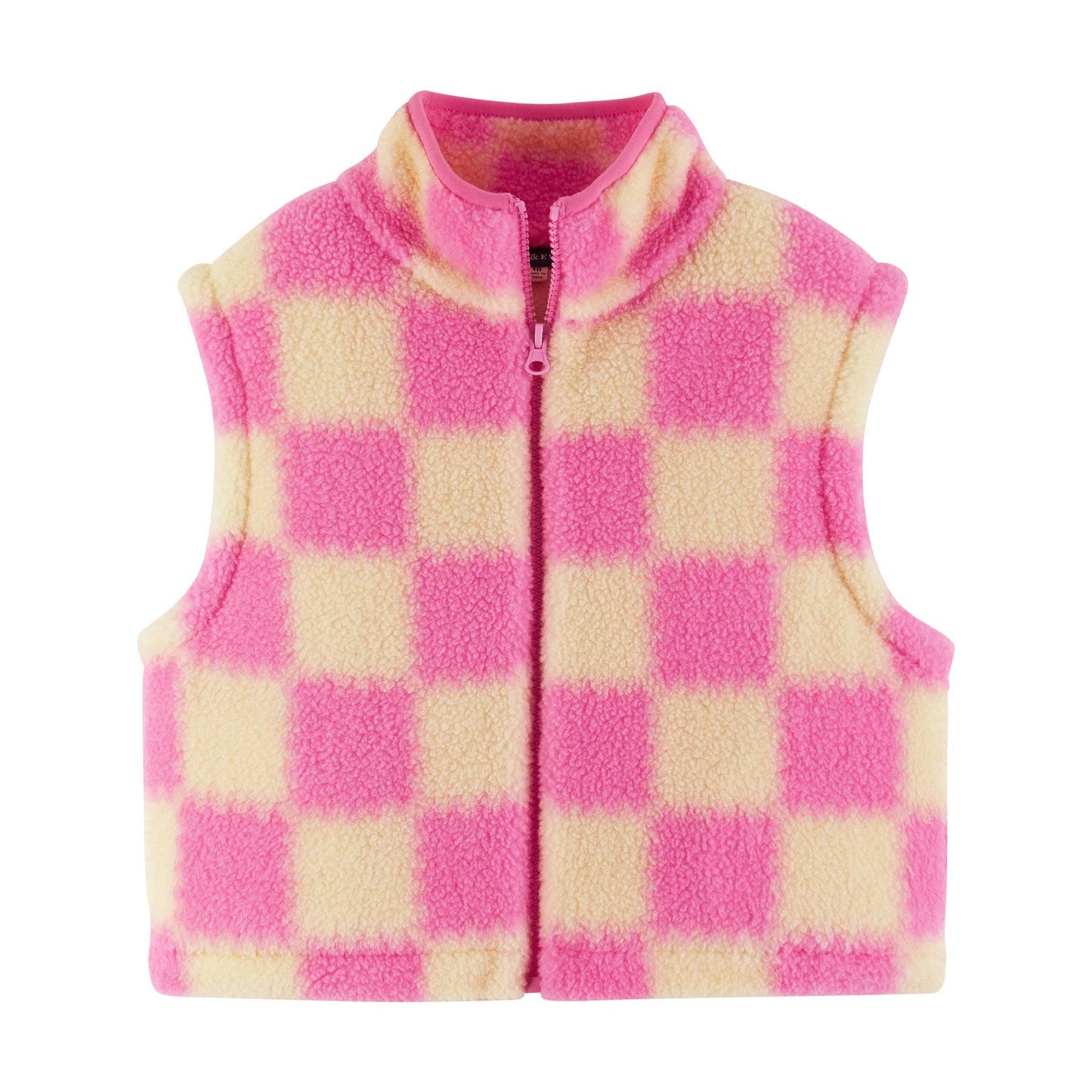 Pink & Cream Checkered Vest