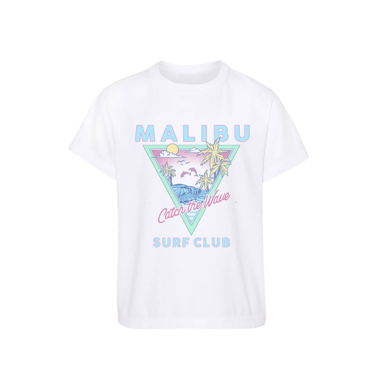 Kids White Malibu T-shirt-Girls