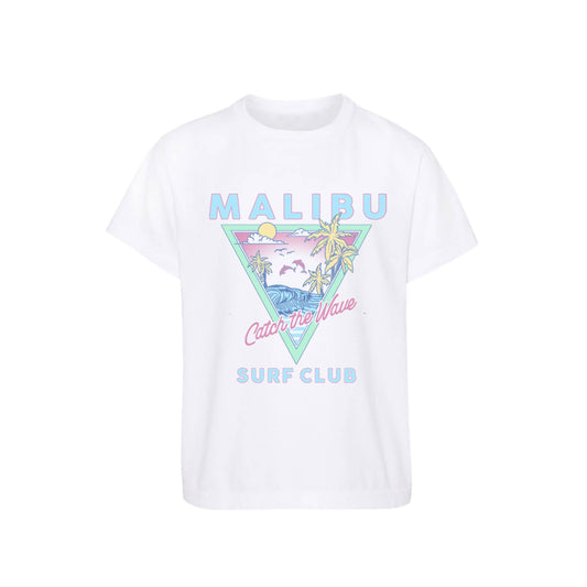 Kids White Malibu T-shirt-Girls