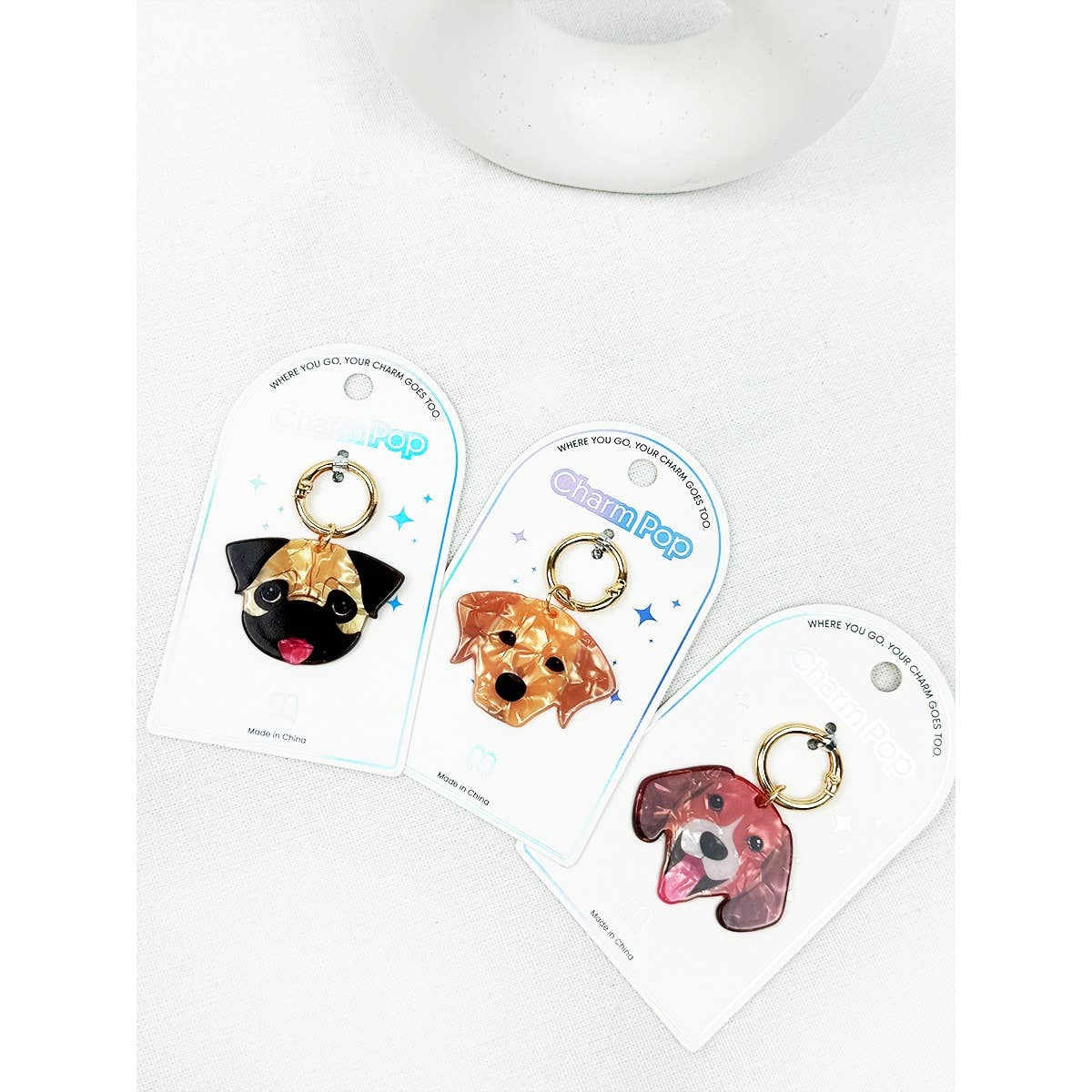 Cute Puppy Key Charm