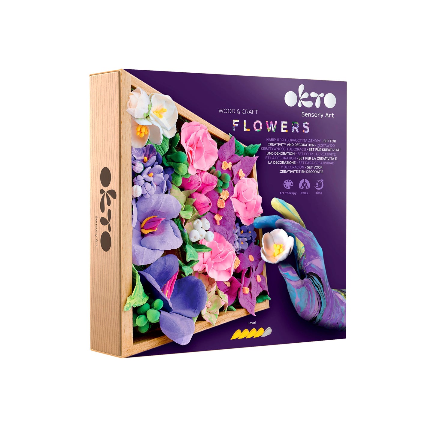 OKTO DIY Wood & Craft Flower Clay Kits