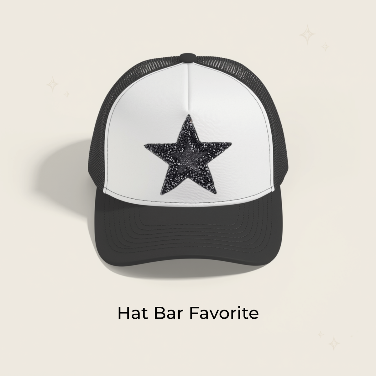 Black Star Rhinestone Patch