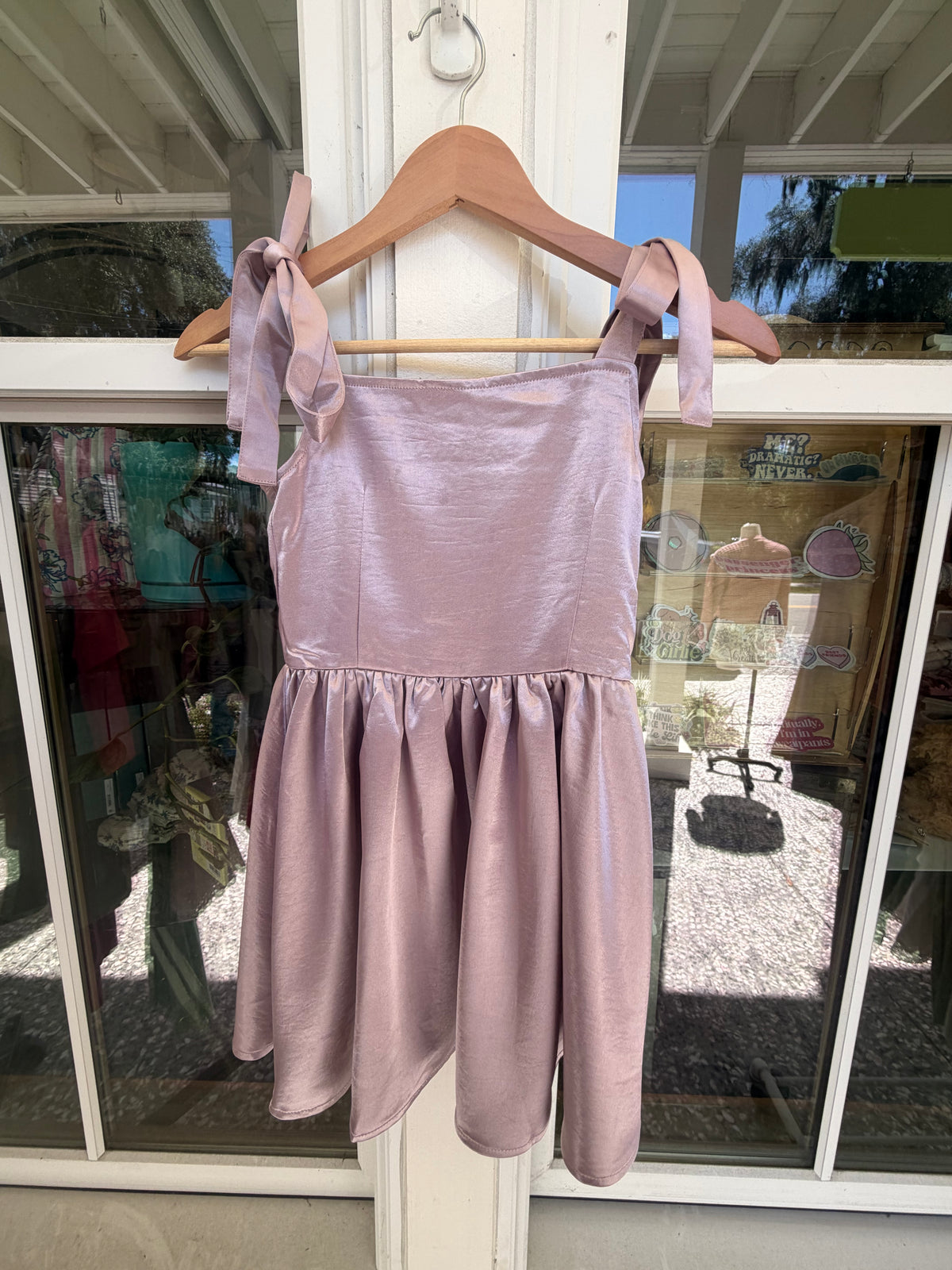 Lavender Satin Princess Dress