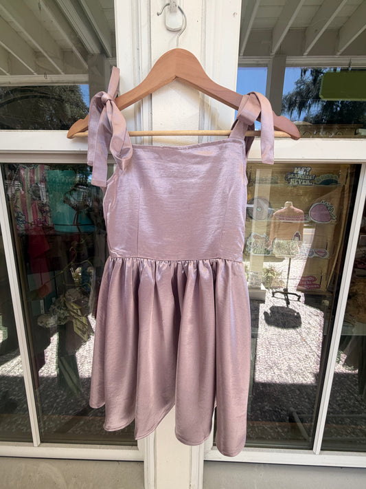 Lavender Satin Princess Dress