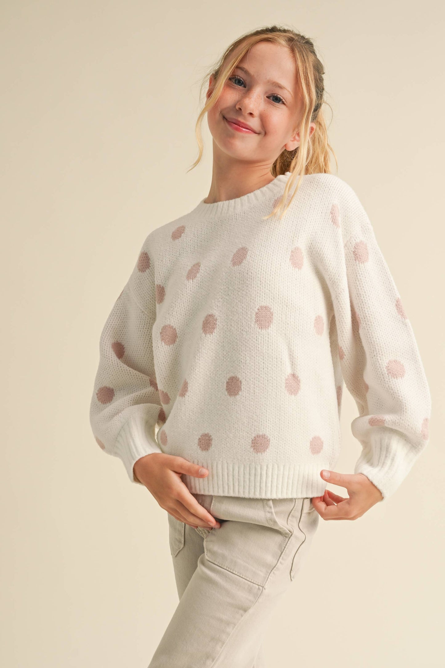 TWEEN KIDS GIRLS CREW NECK SWEATER