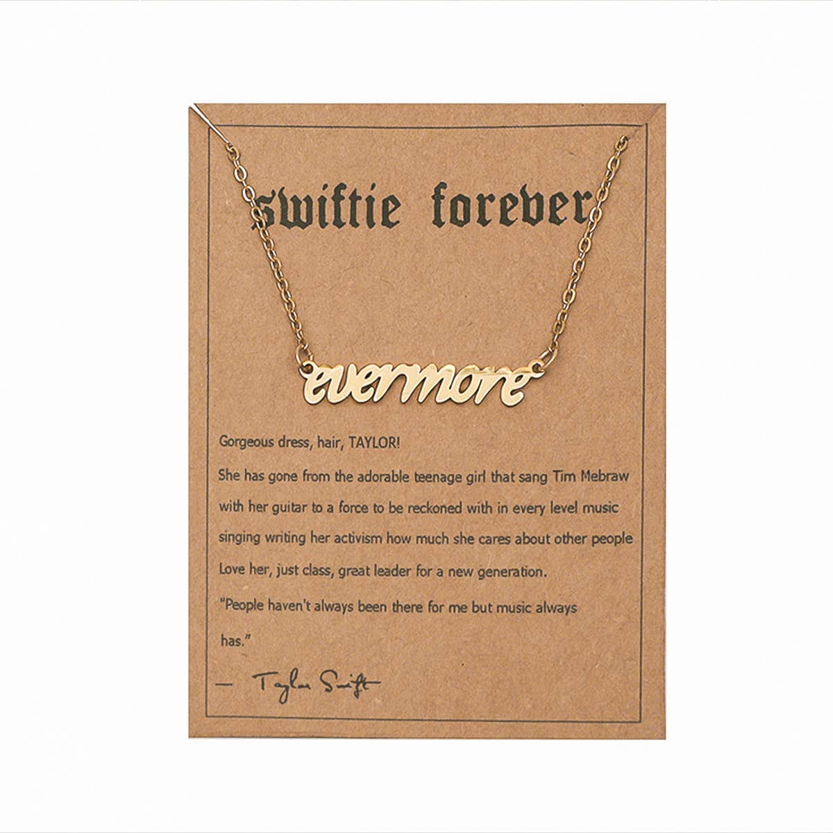 Taylor swift FEARLESS necklace