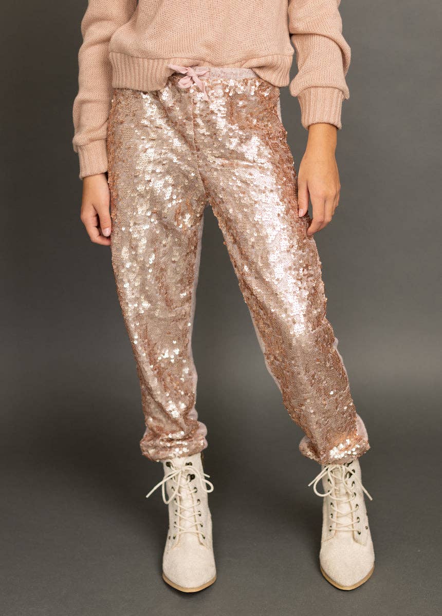 Libbie Pant in Rosegold