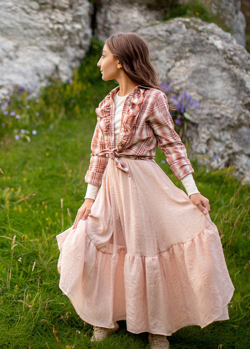 Kid's Annabel Skirt in Blush