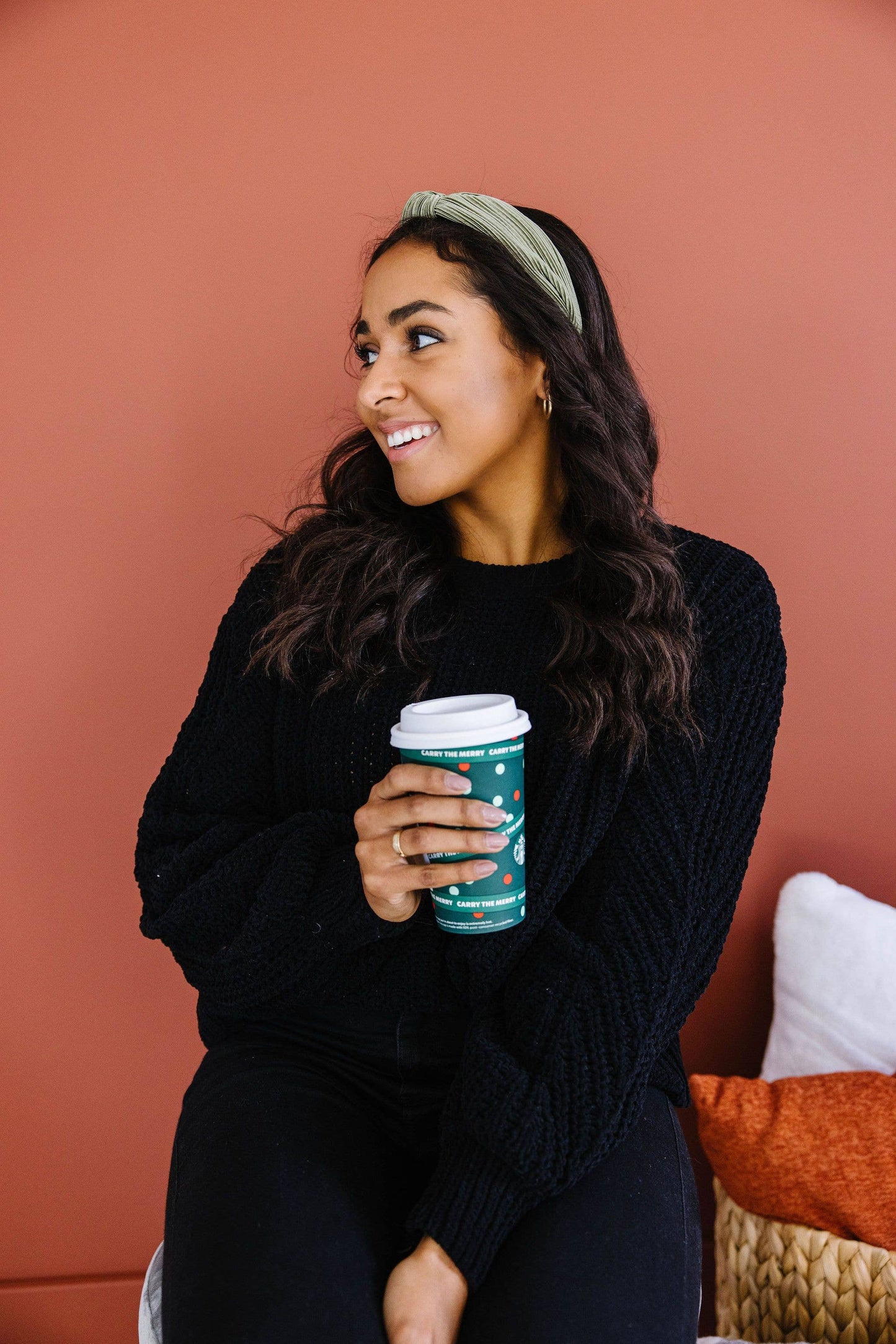 Ivy Green Pleated Hard Headband