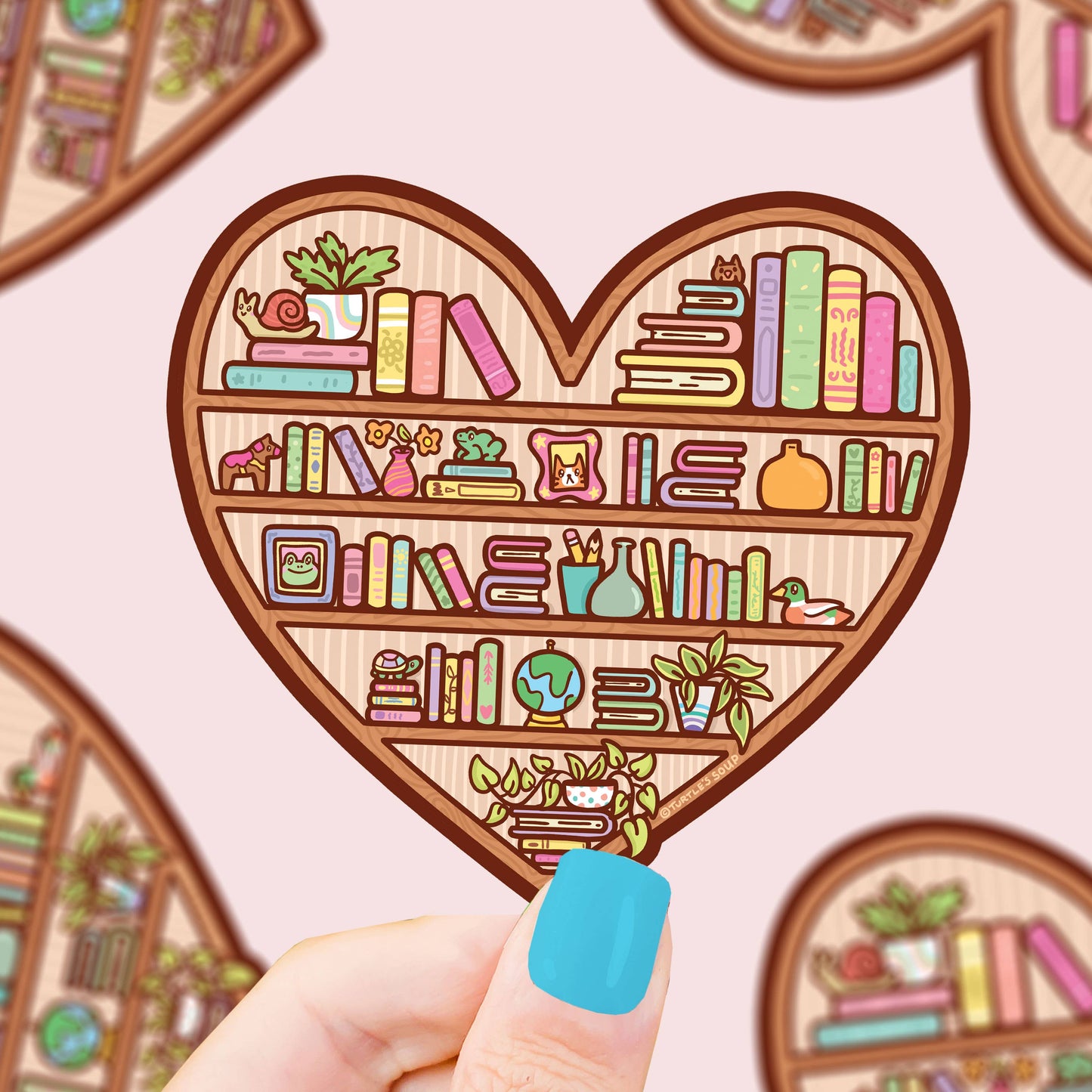 Heart Bookshelf Sticker