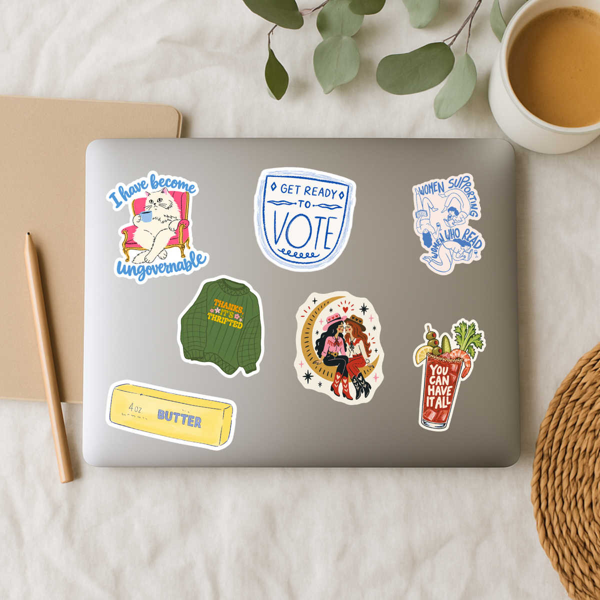 Butter Squishy Sticker, Cute Food Squishy Toy Vinyl Decal