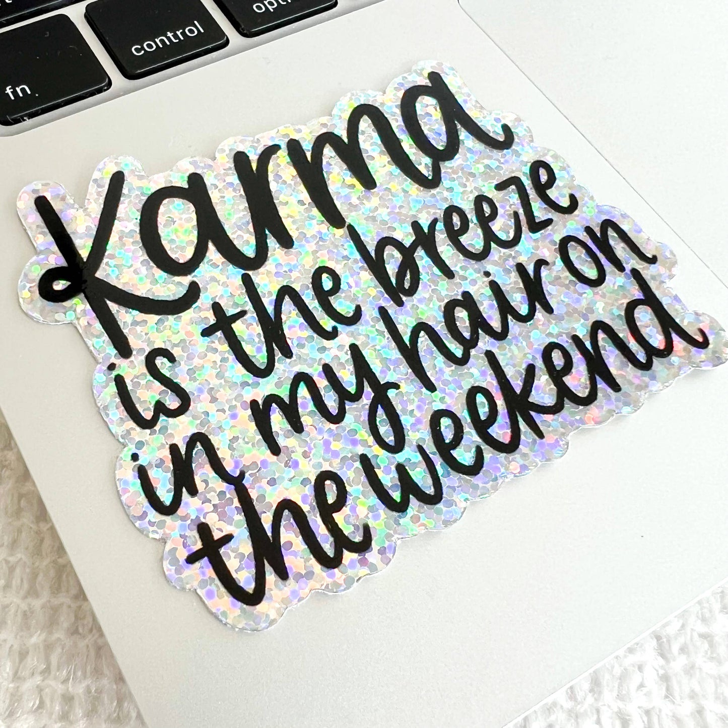 Karma Glitter Sticker