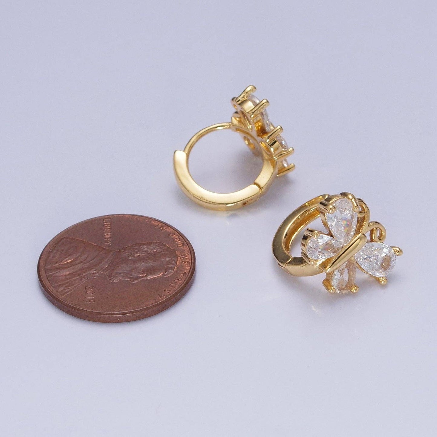 Gold Butterfly Earrings