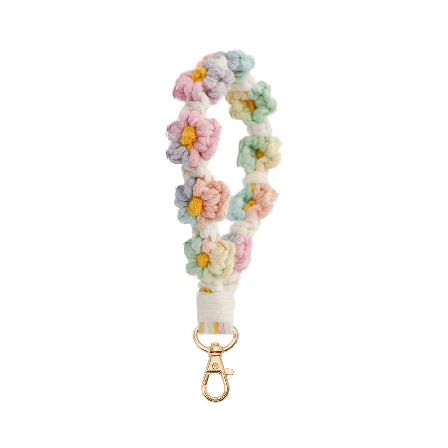 Macrame Daisy Key Chain