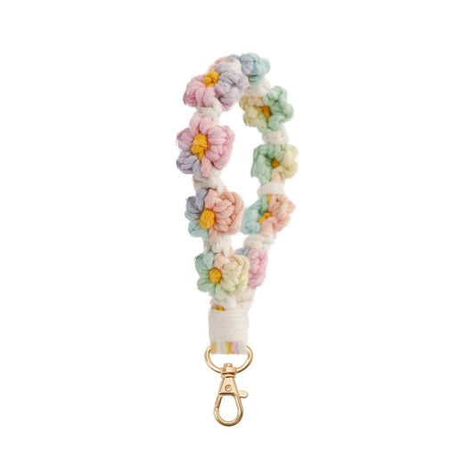 Macrame Daisy Key Chain