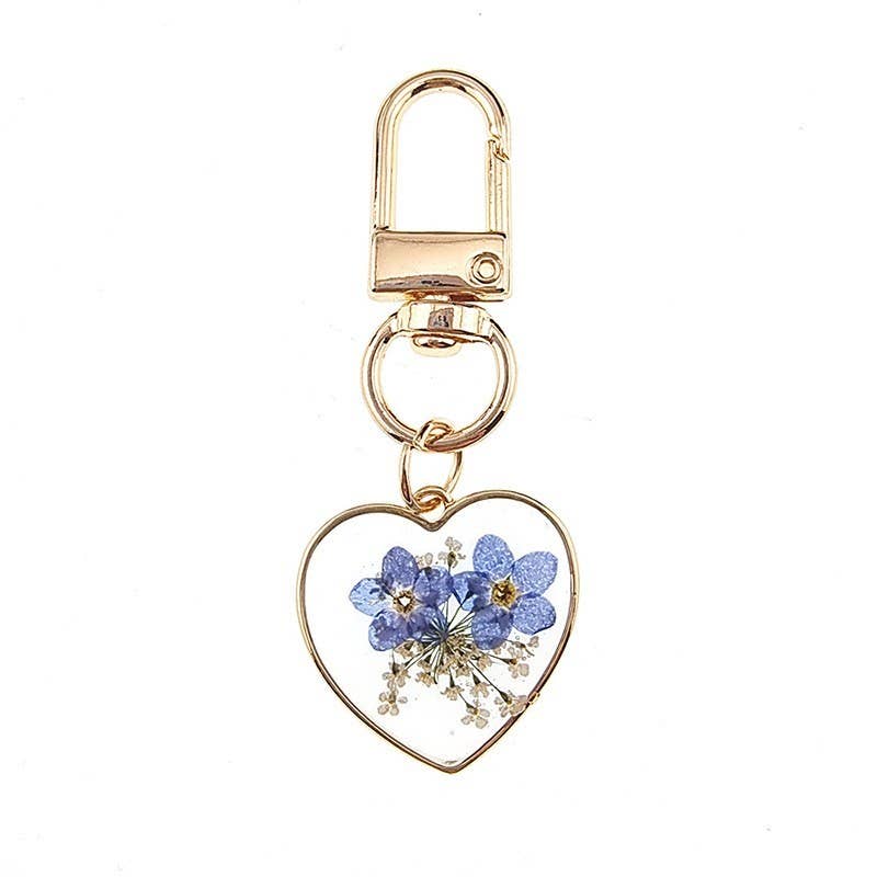 BAG CHARM-PRESSED DRIED FLOWER