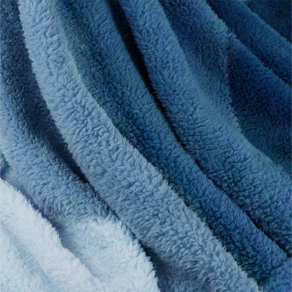 Gradient Ombre Shaggy Sherpa Blanket