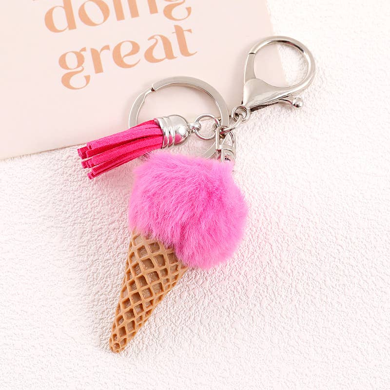 Ice Cream Tassel Keychain