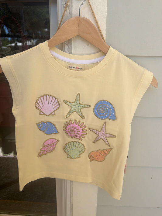 Seashells Applique Tank Top