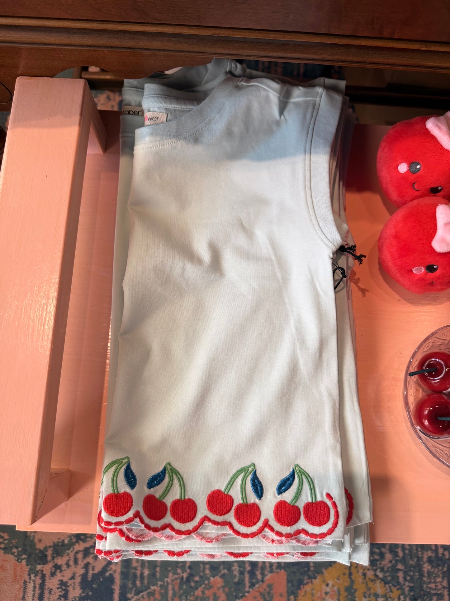 Cherries Borders Emb Top