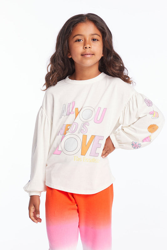 The Beatles Love Collage Girls Long Sleeve