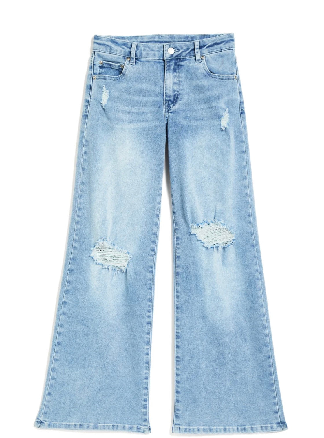 Heart patch pocket wide leg