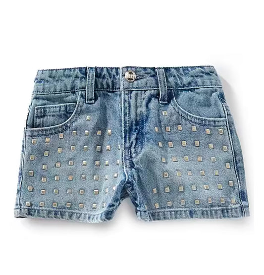 Metal studded shorts