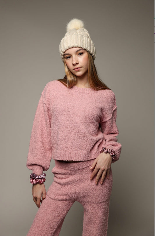 Cropped Sherpa Pullover