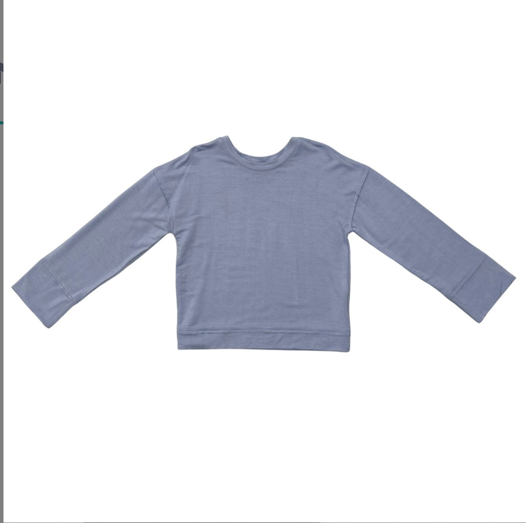 Boxy L/S Blue Fog Tee