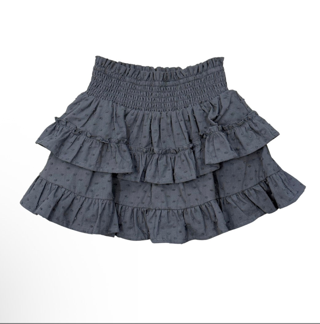 Stormy Blue Ruffle Skirt