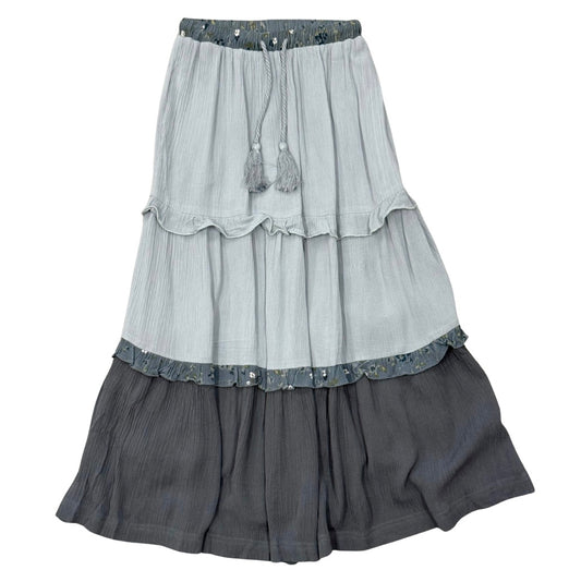Border Tiered Ruffle Skirt