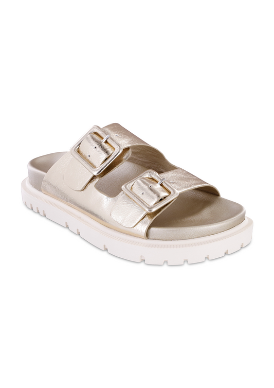 Gen Gold Slide On Sandal