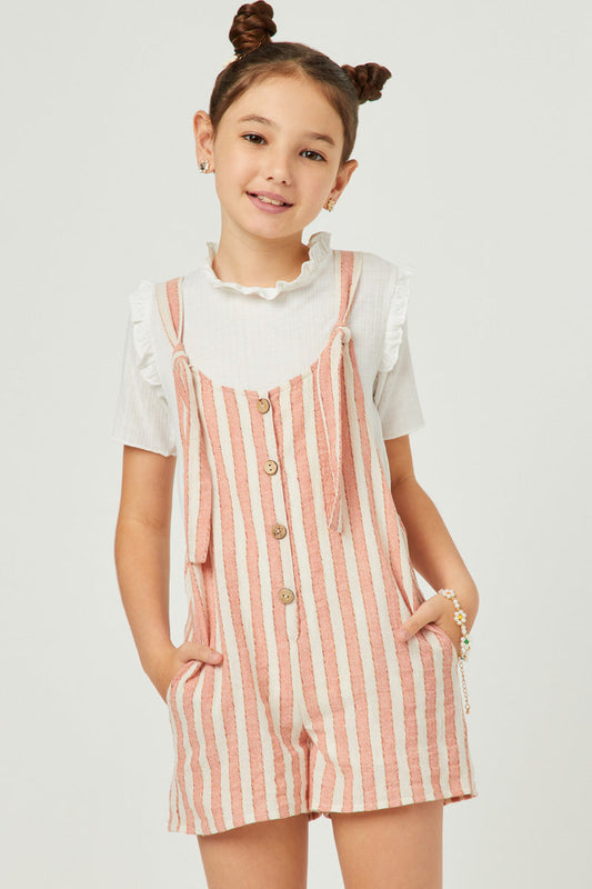 Striped Tie Knot Romper