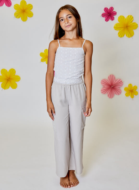 Beige Cargo Pants