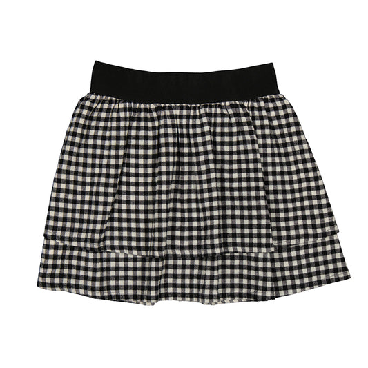 Gingham Adjustable Waist Skirt
